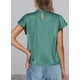 thumbnail image 2 of Blusa de Mujer PRETTYGARDEN de Satén con Volantes y Manga Corta Verde Aqua XXL, 2 of 6