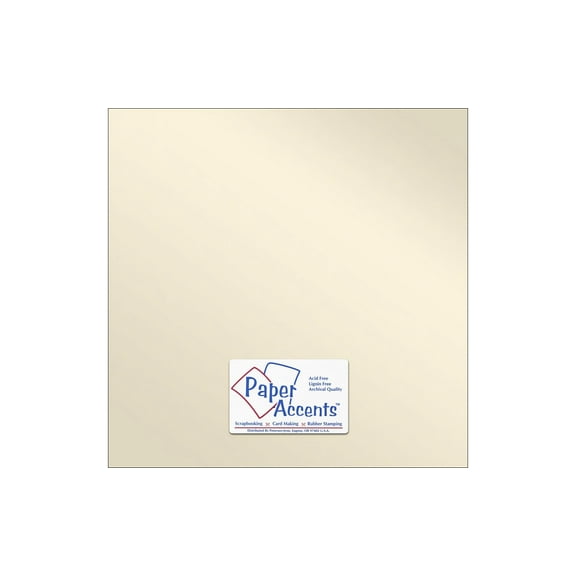 Paper Pearlized 12x12 80lb Champagne 5pc