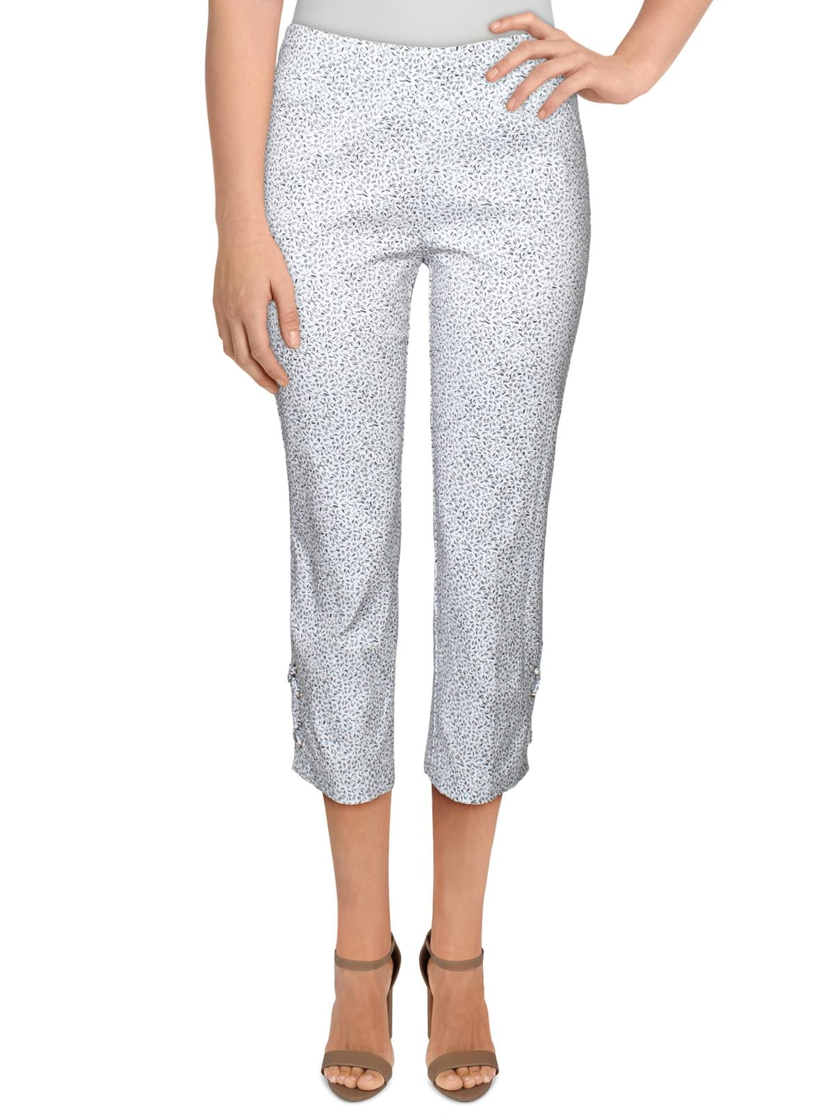 Dalia Womens Slim Leg Crop Dress Pant 