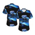 thumbnail image 3 of Goofa Blue Viper Snake Pattern Women's Slim-Fit Short-Sleeve V-Neck T-Shirt,Classic-Fit Short-Sleeve V-Neck T-Shirt-X-Large, 3 of 5