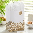 thumbnail image 2 of Hallmark 17" Extra Large Gift Bag with Tissue Paper (White with Gold Polka Dots) for Christmas, Hanukkah, Weddings, Engagements, Bridal Showers, Graduations, Retirements, Birthdays, Valentine's Day, 2 of 6