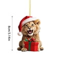 thumbnail image 3 of WXLCISI 2D Christmas Lion Pendant Decoration Christmas Tree Double Printed Acrylic Pendant Decoration Interesting Decoration, 3 of 4