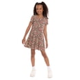 thumbnail image 2 of Minnie Mouse Girls Leopard Print Skater Dress with Short Sleeves, Sizes 4-12, 2 of 7