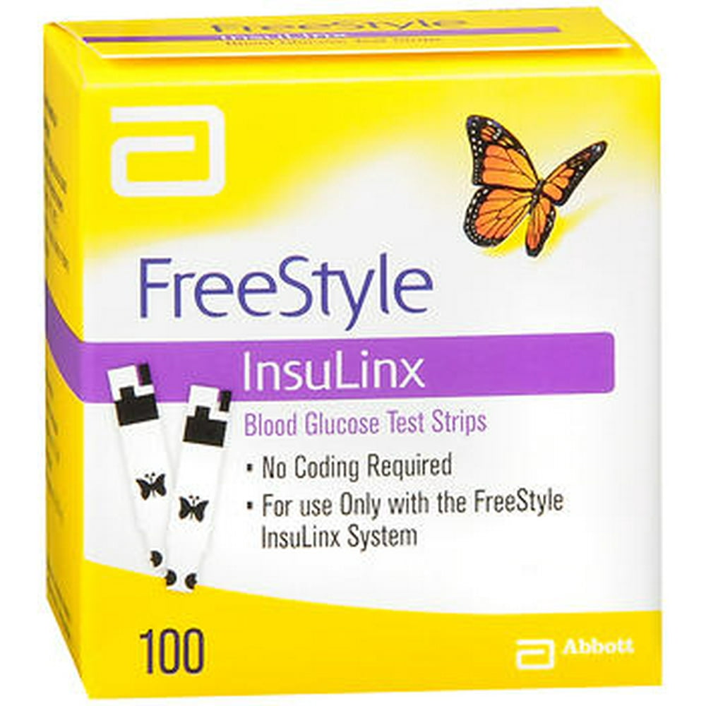 FreeStyle InsuLinx Blood Glucose Test Strips 100 test strips
