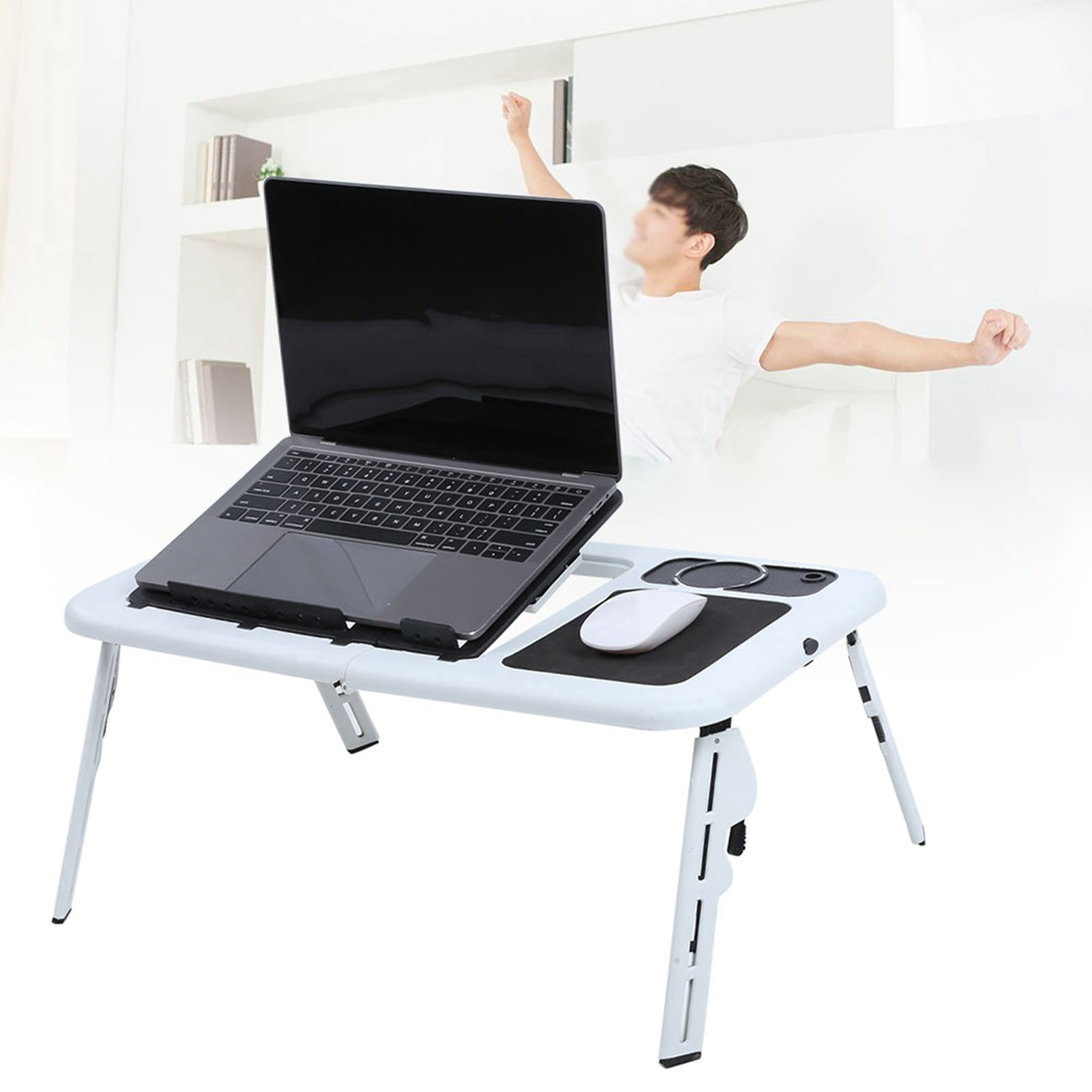 Lightweight Laptops Desks, Sliding Keyboard Tray Laptop Desk Simplistic Long Time Use  For Home