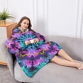 thumbnail image 5 of Oversized Wearable Blanket Hoodie,Colorful Tie Dye Mandala Pattern Sherpa Blanket Hoodie with Super Pockets,Super Warm Fuzzy Pullover for Women & Men, 5 of 6
