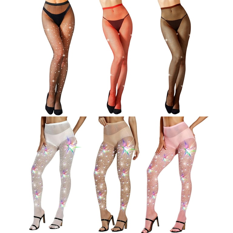 Women Sparkly Tights, Amazing Glitter Rhinestone Fishnets Stockings, Erotic  Party Concert Outfits 