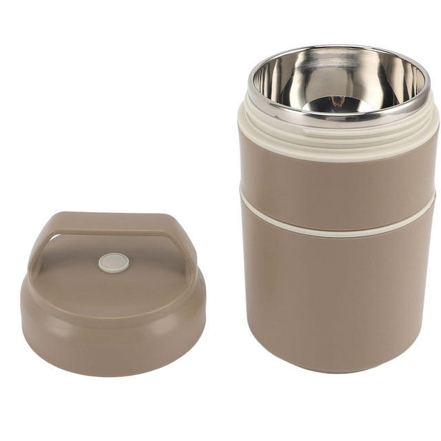 Insulated Food Container, Easy To Clean Insulated Food Jar For School Khaki,Beige