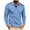 Blue, variant on IYTR Men's Casual Shirts Comfy Long Sleeve Classic Basic Cotton T-Shirt Solid Color Button Tops with Pocket (Dark Gray,M)
