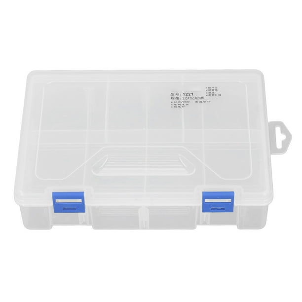 Organizador de compartimentos, caja de compartimentos Organizador de piezas pequeñas de 2 capas Caja de compartimentos creada magistralmente NikouMX herramienta