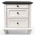 thumbnail image 3 of Furniture of America Calix Traditional Wood 3-Drawer Kids Nightstand, White, 3 of 12