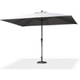 thumbnail image 4 of PURPLE LEAF 9' x 11.5' Patio Market Umbrella Outdoor Table Sun Umbrellas with Crank 8 Aluminum Sturdy Ribs for Pool Deck Backyard Beach Light Grey, 4 of 7