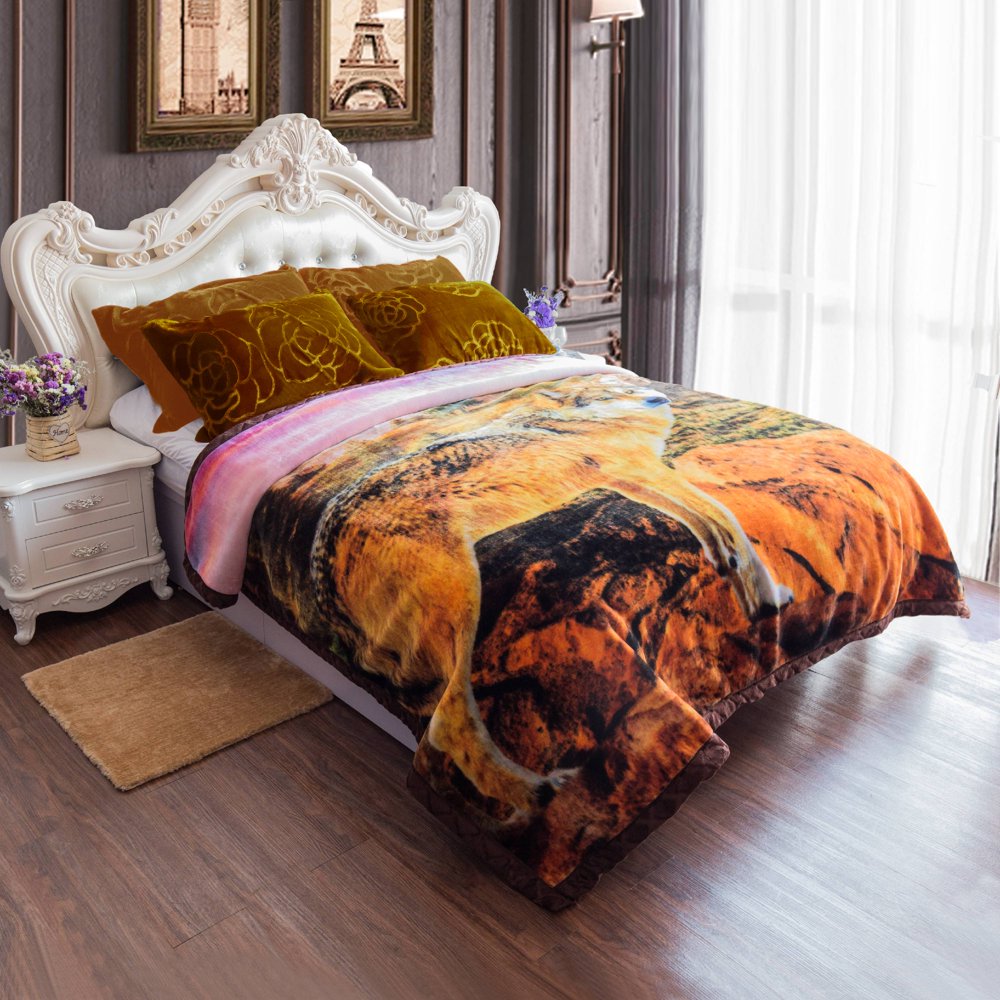 King Size Soft Plush Heavy Thick Blanket For Winter 2 Ply Warm Blanket