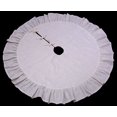 thumbnail image 3 of 60" Cream Christmas Tree Skirt with Ruffled Edge by Primitive Home Decors, 3 of 5