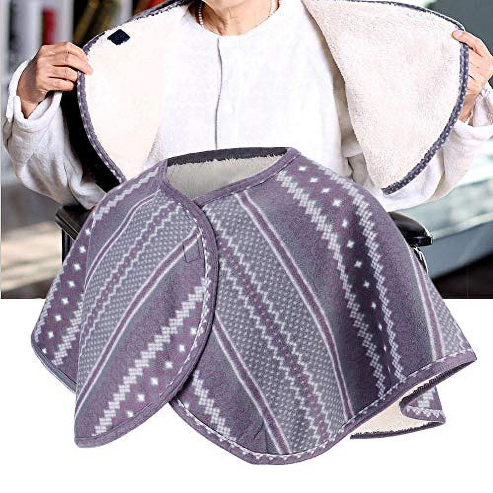 Warm Shawl, Warm Shoulder Shawl Cloak, 38 * 90CM Double Sided Shoulder Cloak Shoulder Heating Pad Neck Heating Pad Shoulder and Neck Warm Plush Cloak Shoulder Protective Shawl for