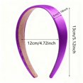 thumbnail image 4 of Fgnfyis Wide Satin Handmade Headbands for Women Non Elegant Hair Band Styling Purple, 4 of 4
