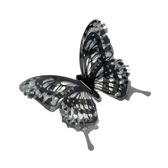 Unique Bargains Christmas 1 Pc Duckbill Butterfly Hair Clips Hairdo Clip for Home Black