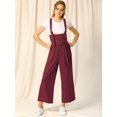 thumbnail image 3 of INSPIRE CHIC Combinaison Salopette Droite pour Femme à Boutons devant, Taille Haute, Ceinturée, 3 of 6