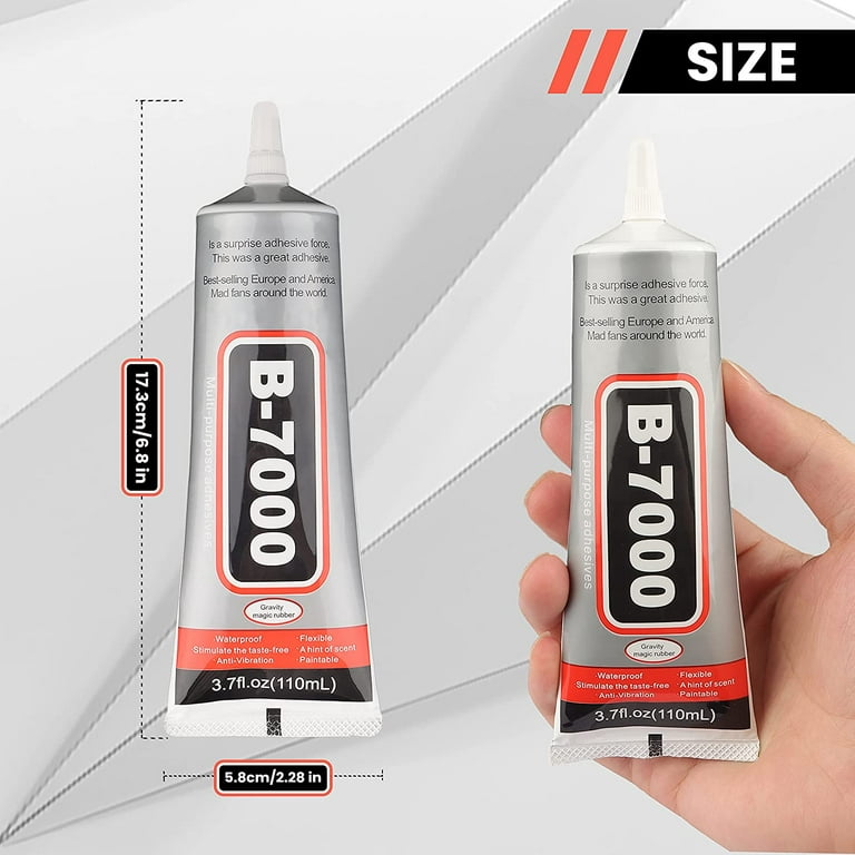 SAPBOND B-7000 Glue Crystal Clear Adhesive,Multi-Function Super Glues  Suitable for Phone Screen Repair, Glass,Wooden, Jewelery (110 ml/ 3.7oz)
