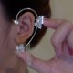 thumbnail image 2 of Pendientes estilo borla con circonitas para chicas adolescentes Pendientes minimalistas con perforaciones de moda, 2 of 8