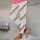 thumbnail image 2 of Gibobby Pantimedias yoga Dama Leggings informales con estampado béisbol para mujer, pantalones informales con cintura elástica, pantalones chándal（Blanco， L), 2 of 4