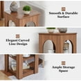 thumbnail image 6 of Wirrytor Arch End Table for Living Room with Open Storage Shelves, Side Table for Small Spaces, Chic Arched Design, Small Accent Tables,Couch Side Table, Nightstand for Badroom, Walnut, 6 of 8