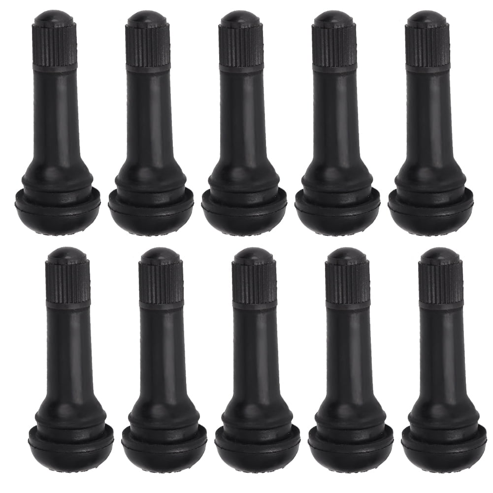 Details about   Set of 100 Snap In Black Rubber Tire Valve Stems TR414 