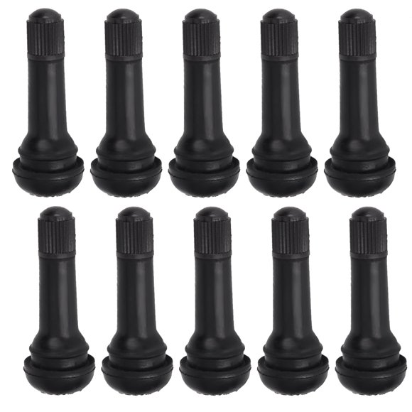 Cergrey 10Pcs TR414 Wheel Snap Tire Valves Stem with Dust Cap without Valve Core, Car Tire Valve Stem, TR414 Tire Valve Stem