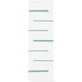 thumbnail image 5 of SAFAVIEH Montauk Oswald Geometric Striped Cotton Area Rug, Ivory/Dark Green, 6' x 9', 5 of 10