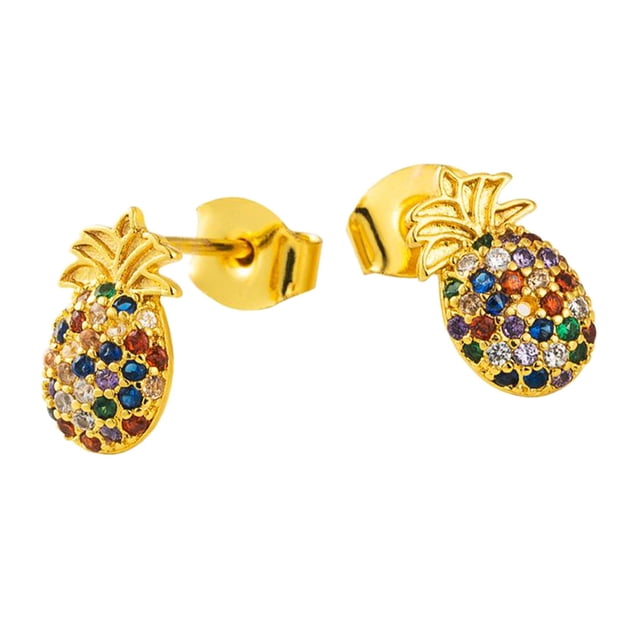 Pendientes de para mujeres y niñas, pendientes de joyería, regalos para mujeres, pendientes de , pendientes de dieciocho hipoalergén Hugo Pendientes de piña de moda