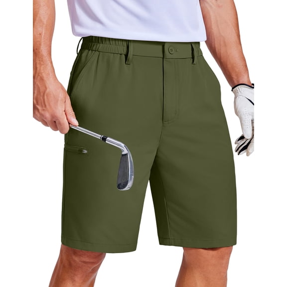 COOFANDY Men' Cargo Shorts 9" Lightweight 4 Pockets Stretch Quick-Dry Work Shorts for Golf Hiking