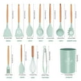 thumbnail image 4 of Juego de 12 utensilios de cocina de silicona, cuchara antiadherente para cocinar y herramientas para hornear, 4 of 5