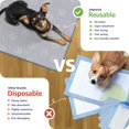 thumbnail image 3 of Almohadilla reutilizable para cachorros IMPROVISA, impermeable y extraabsorbente, paquete de 2, 3 of 6