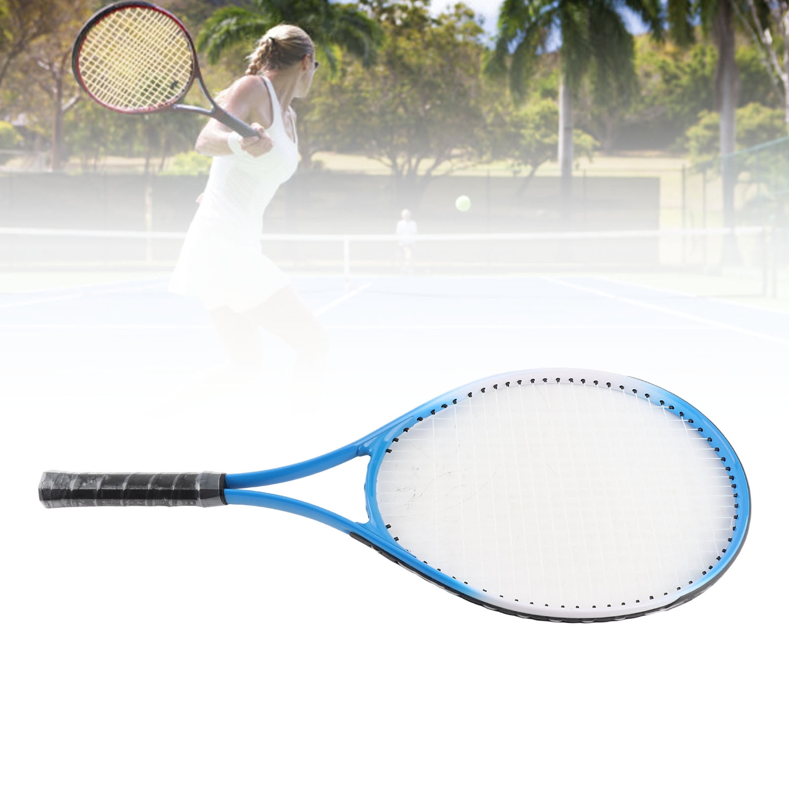 Sorven 27 Inch Tennis Racket 27 Inch Tennis Racket Single Tennis Racquet with Carry Bag Adults Student Women Men Nylon Aluminium Alloy