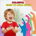 thumbnail image 2 of Biodegradable Kids Flossers -200 Pack Natural Floss Picks Fluoride Free Pick Organic Animal Dental Sticks - 4 Fun Designs, 2 of 4