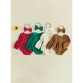 thumbnail image 3 of RUINIXCW Infant Girl Outfit Puff Long Sleeve Square Neck Bubble Romper and Headband, 3 of 8