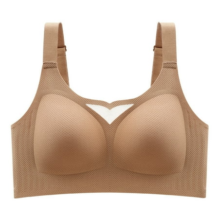 LLYWEY Lace Push up Bras for Women Discounts Womens Wireless Bras Comfortable Ladies Bralette Bra Style-1000 Women Scoop Bra Feature Adult Female T-Shirt Sports Bras Brown 40B