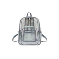 thumbnail image 3 of Backpack Clear PVC Stadium Approved Transparent See Through Book Bag Lightweight Waterproof 10.2in Sports Concert Travel Daypack by MPOISVA, 3 of 7