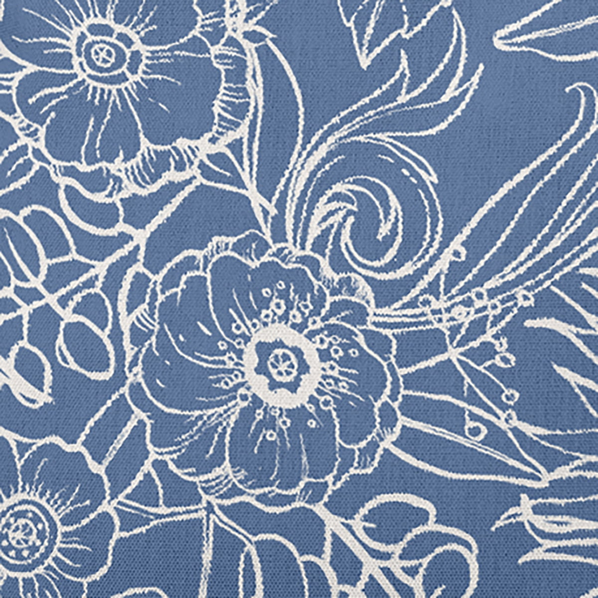 20"x20" Simply Daisy Zentangle Poly Indoor/Outdoor Pillow, Blue Qty 1