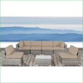 thumbnail image 6 of Patio Sofa Set, All-Weather Wicker with Cushions – Modern, No Assembly for Garden/Backyard/Poolside | Light Gray | Wicker, 6 of 6