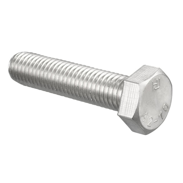 Unique Bargains Boulon à Vis Hexagonale, Métrique M14x60mm en Acier Inoxydable 304 4.8 Grade Entièrement Fileté 1 PCS