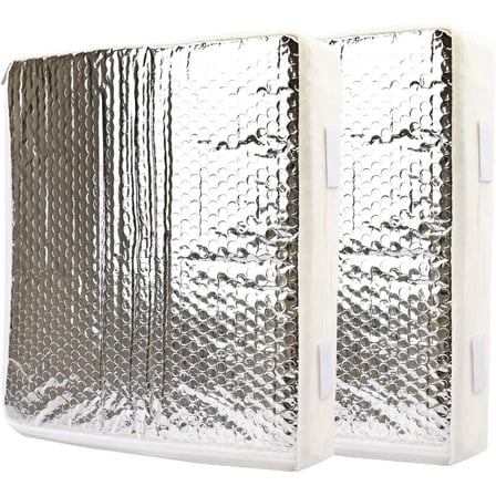RVGUARD 2 Pack RV Vent Insulators 14'x14', RV Skylight Insulation with Reflective Surface, Reduce Heat Transfer & Increase A/C Efficiency - Fits Standard 14'x14' Vent for Camper, Travel Trailer