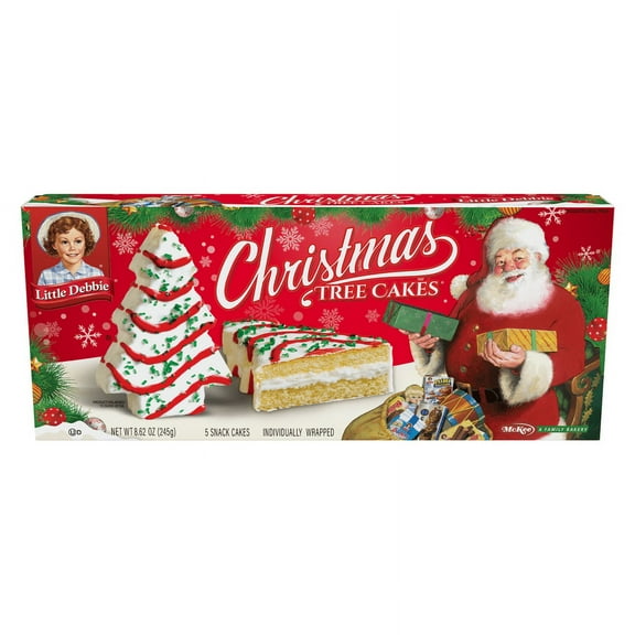 Classic White Christmas Tree Cakes , 8.52 oz, 5 Count