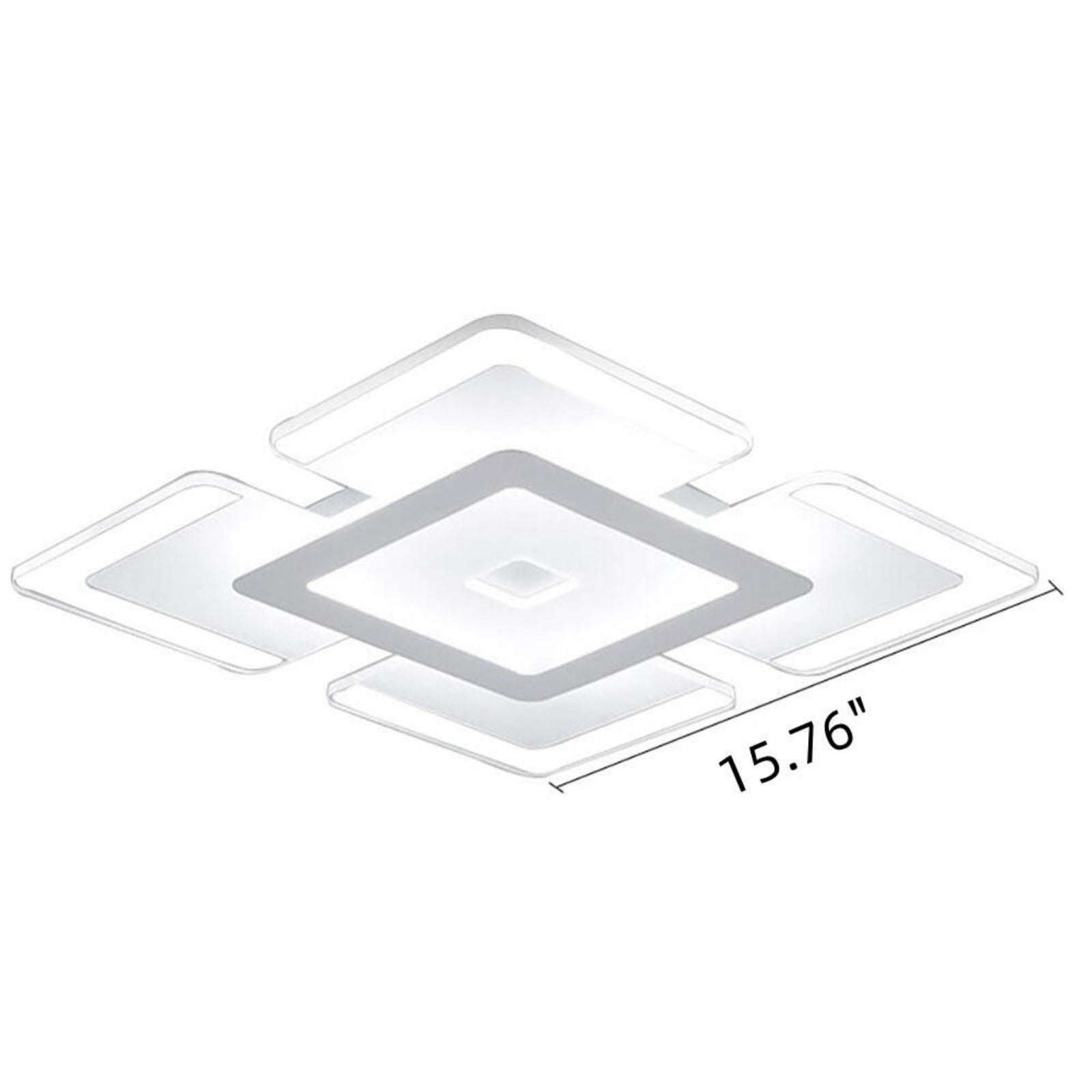 16” Modern Ceiling Light Fixture, Flush Mount Minimalist Square Integrated LED Ceiling Lights for kitchen, bedroom, bathroom
