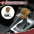 thumbnail image 2 of Pomo de cambio universal de resina con calavera única para vehículos automáticos y manuales con 4 adaptadores amarillo 1 set, 2 of 7