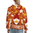 thumbnail image 7 of Junzan Happy Thanksgiving Three Gnomes for Women's Hoodie, Hooded Sweatshirts Workout Sweat Pullover Hoodie for Women Long Sleeve Fall Hoodie-Medium, 7 of 7