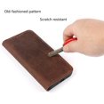 thumbnail image 6 of Compatible with iPhone 12 Pro Max Wallet Case,[3 Card Slots] [1 Cash Pocket] [Stand Feature] Magnetic Top Layer Leather Cover Shockproof Cat Eye Style Case for iPhone 12 Pro Max,6.7 inch Brown, 6 of 17