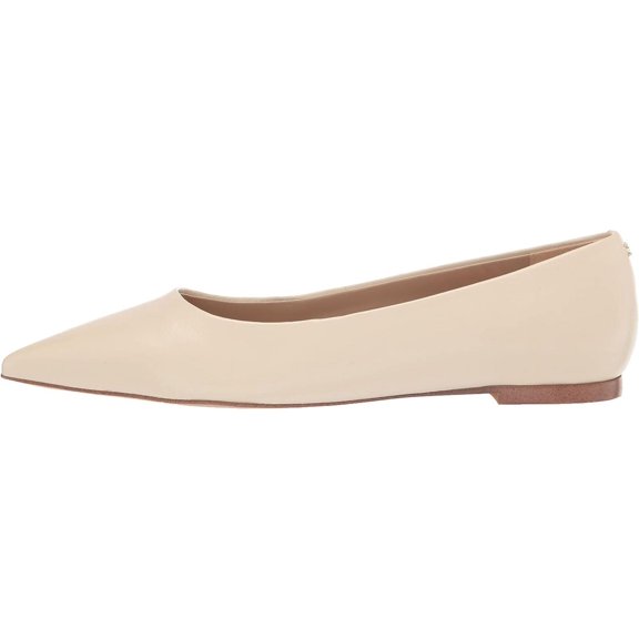 Sam Edelman Wanda Ivory Pointed Toe Slip On Fashion Ballet Flats Dress Shoes (IVORY, 7)