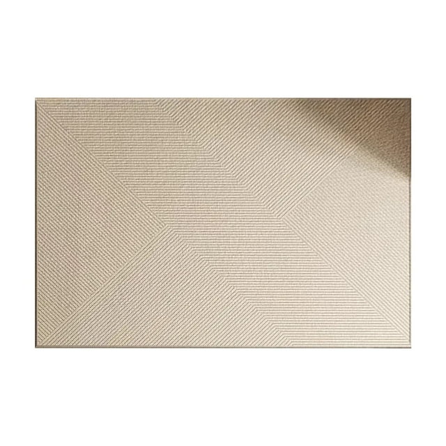 Maplenight Scandinavian Minimalist Style Entryway Rugs 30x20 Indoor Non Skid Rubber Backing Washable Striped Carpet Durable Polyester Soft Comfortable for Living Room Bedroom Balcony Home Decor Beige