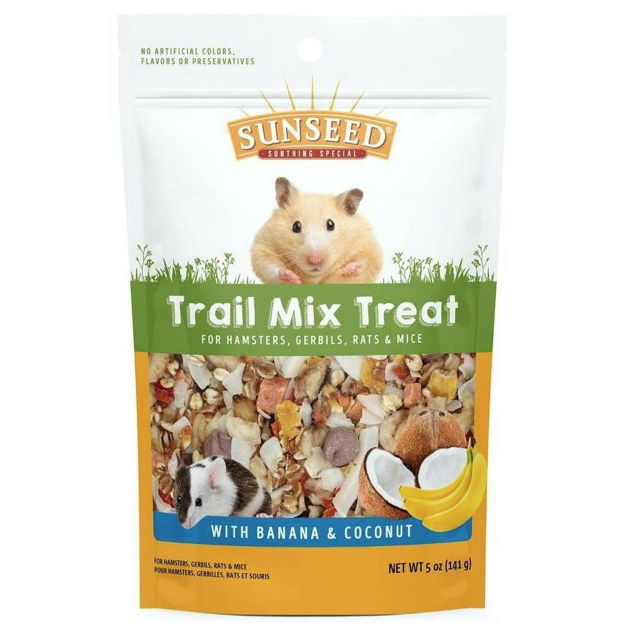Sunseed Trail Mix Treat with Banana and Coconut for Hamster and Rats [Small Pet, Small Pet Treats] 5 oz